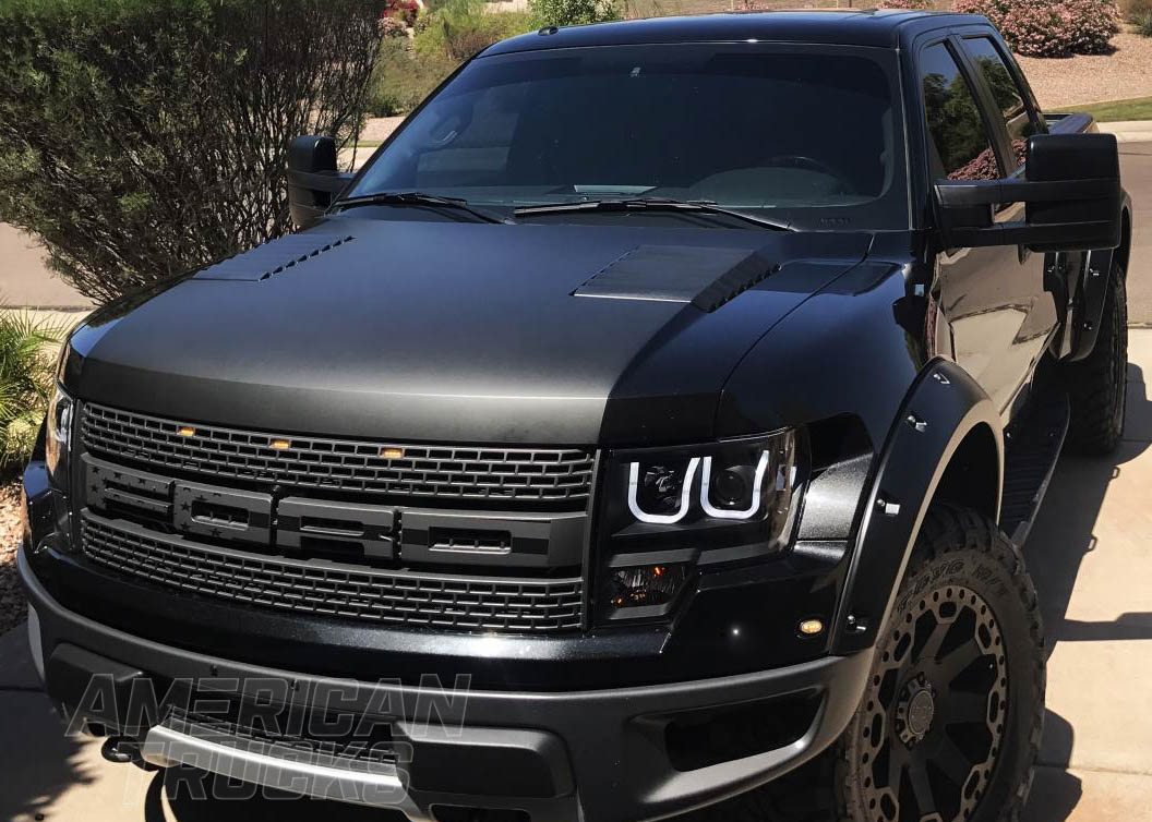 F150 Raptor with Aftermarket Lights and Fender Flares