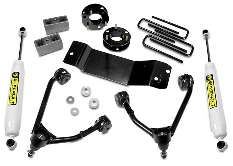 Superlift 3.5 inch Upper Control Arm Leveling Kit with Superide Shocks