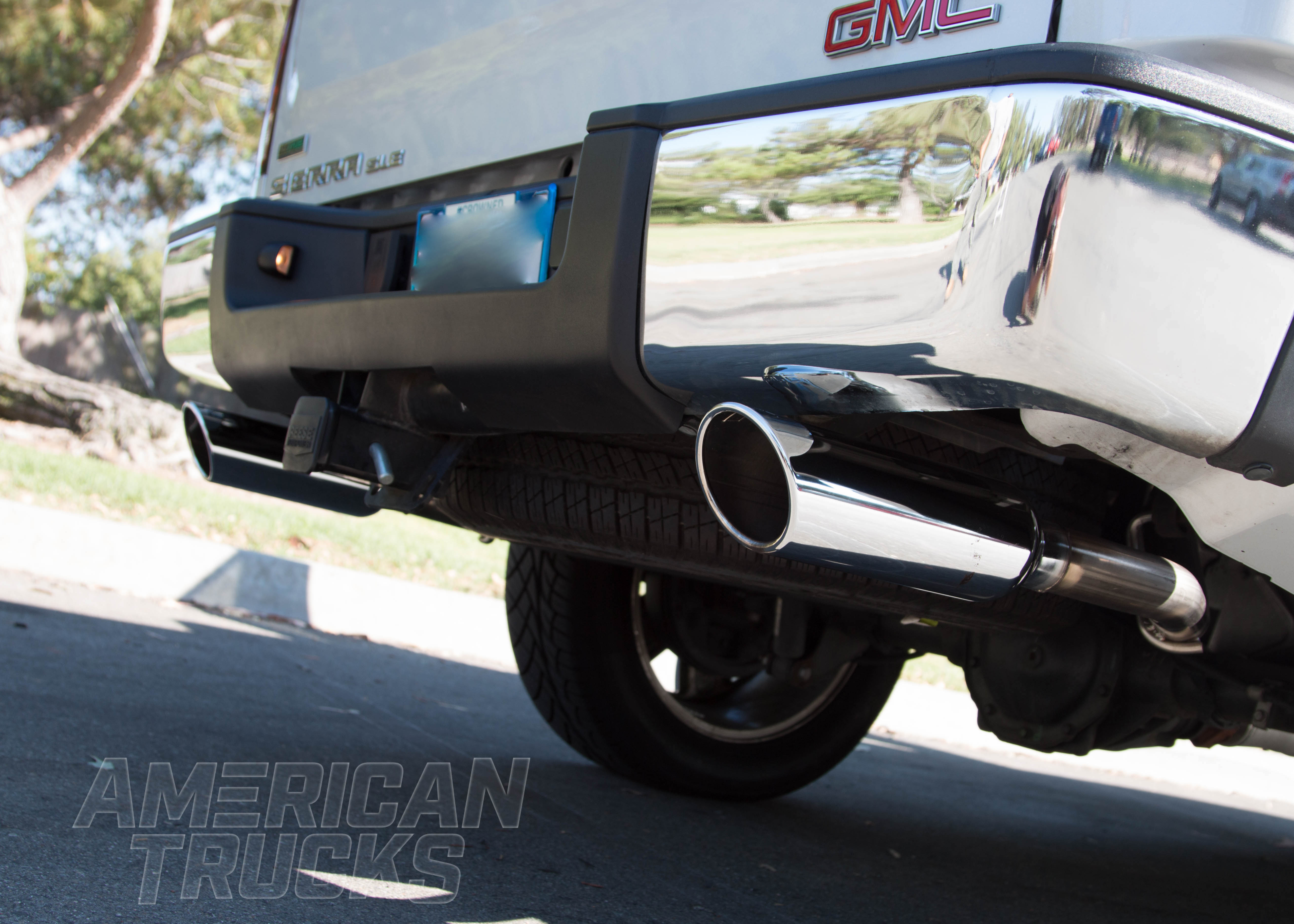 GMC Sierra Aftermarket Exhaust with Chrome Exhaust Tips